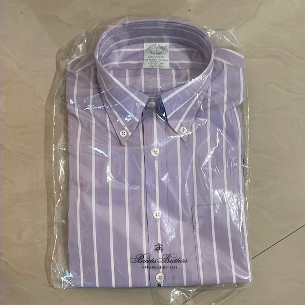 Brooks Brothers Purple Striped Men's Shirt
